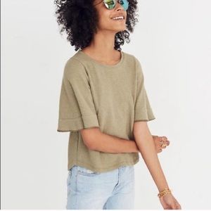 Madewell Texture & Thread Flutter Sleeve Top